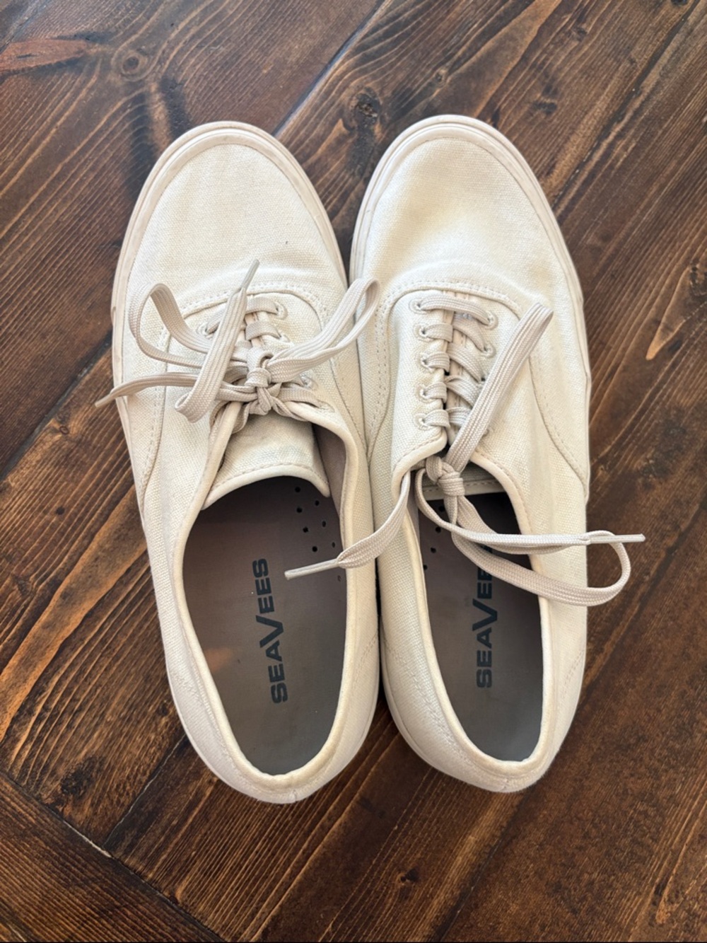 SeaVees Low-Top Canvas Sneakers in Off-White - Picture 2 of 5